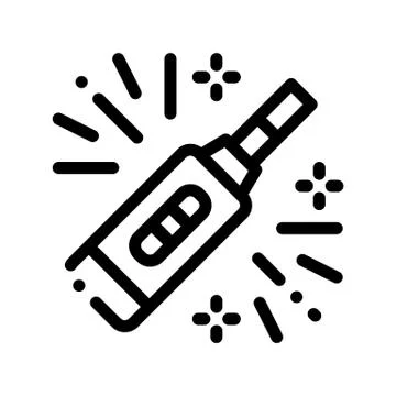 Pregnancy Test Device Thin Line Sign Icon Illustrazione stock