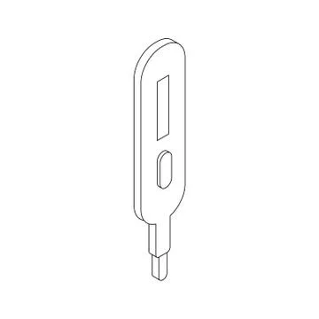 Pregnancy test icon, isometric 3d style Illustrazione stock