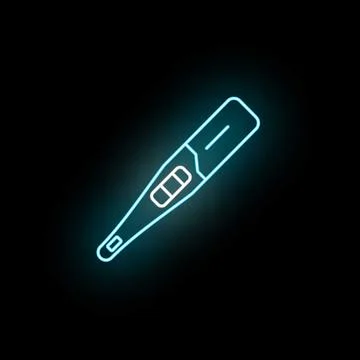 Pregnancy test indicator showing result with neon glow Stock Illustration