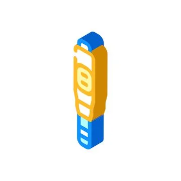 Pregnancy test isometric icon vector illustration sign Ilustração Stock