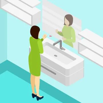Pregnancy Test Isometric Illustration イラスト素材