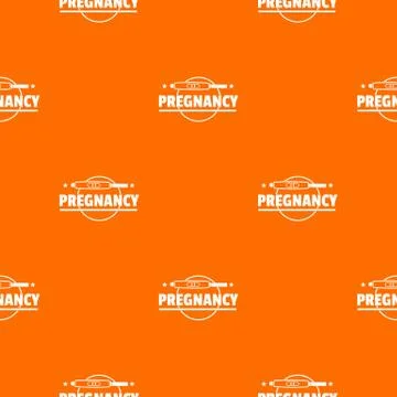 Pregnancy test pattern vector orange Stockillustratie