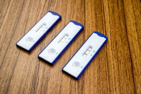 Pregnancy test progression Stock Photos