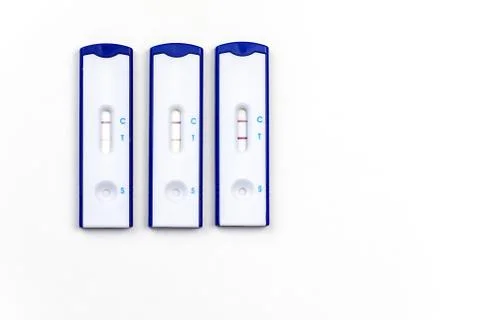 Pregnancy test progression Stock Photos