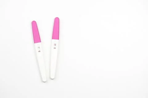 Pregnancy test progression Stock Photos