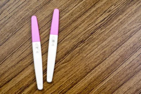 Pregnancy test progression Stock Photos