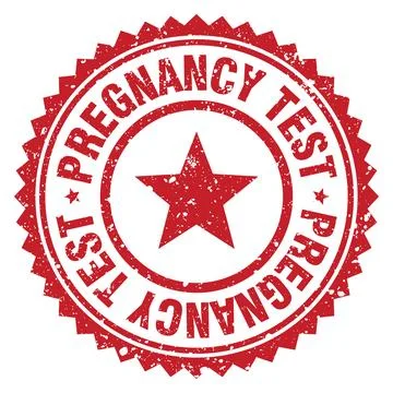 Pregnancy test red grunge round stamp. pregnancy test stamp Illustrazione stock
