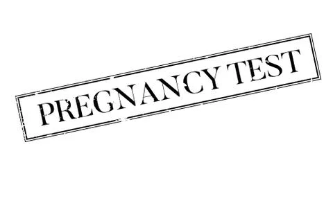Pregnancy Test rubber stamp Stock Illustration