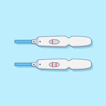 Pregnancy Test Vector Icon Illustration. Medical Equipment Vector. Flat Car.. Stock Illustration