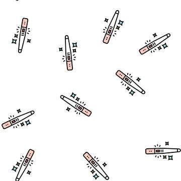 Pregnancy test vector seamless pattern Illustrazione stock