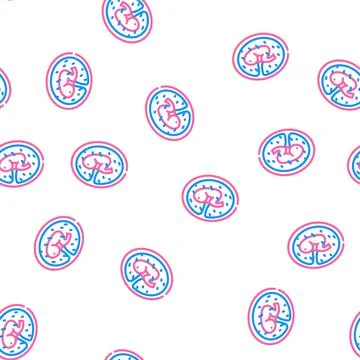 Pregnancy woman vector seamless pattern Illustrazione stock
