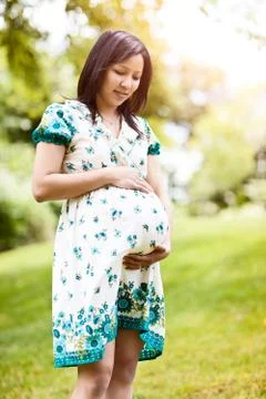 Pregnant Asian woman Stock Photos