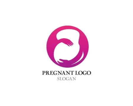 Pregnant logo template vector icon illustration Stock Illustration
