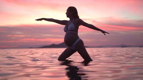 Pregnant Yoga Stock Footage ~ Royalty Free Stock Videos