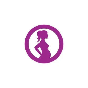 Pregnant template vector icon Stock Illustration