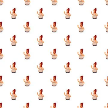 Pregnant woman repeating pattern vector illustration イラスト素材