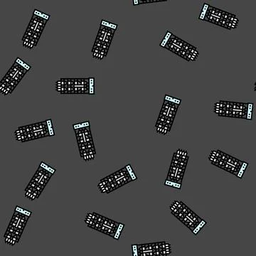 Preheater tower cement production vector seamless pattern Illustrazione stock