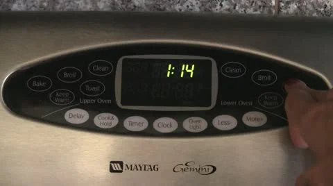 Preheating the oven Stock Footage 10917423