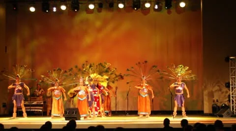 Prehispanic dance Stock Footage 11635336