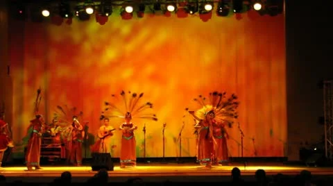 Prehispanic dance performances Stock Footage 11638290