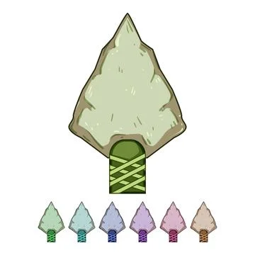 Prehistoric arrowhead cartoon vector graphic Stock Illustration