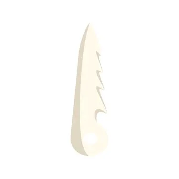 Prehistoric bone harpoon point tool vector illustration Stock Illustration