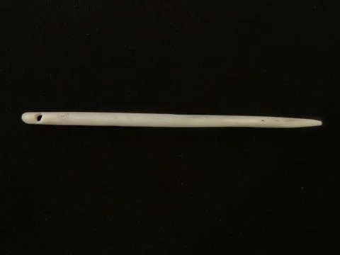 Prehistoric bone neddle Stock Photos