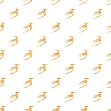 Prehistoric bones artwork repeating over a white background Ilustração Stock