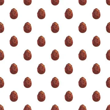 Prehistoric dinosaur egg seamless pattern design Stock Illustration
