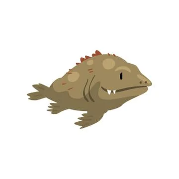 Prehistoric Fish, Biology Evolution Stage, Evolutionary Gradual Development Stock Illustration