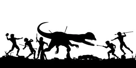 Prehistoric hunt Stock-Illustration