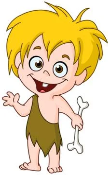 Prehistoric kid Stock Illustration
