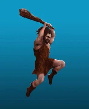 Prehistoric man Stock Illustration