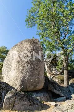 Prehistoric rock sanctuary Beglik tash in Bulgaria used by the Thracian tribes Stock Photos
