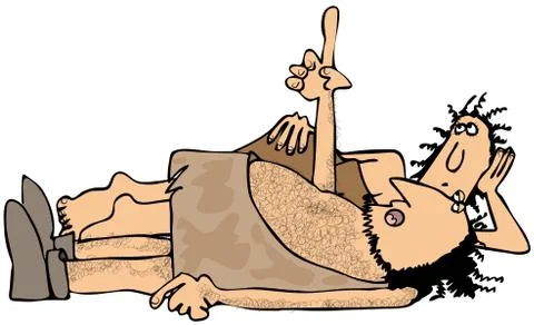Prehistoric stargazers Stock Illustration