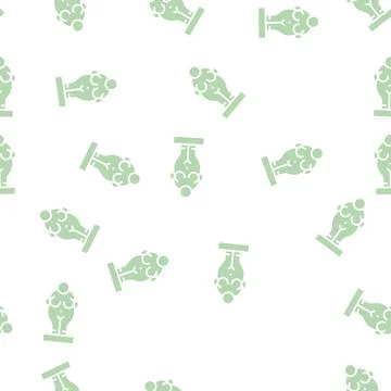 Prehistoric statue glyph seamless pattern Stock Illustration
