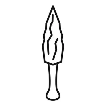 Prehistoric stone knife representing ancient tool for hunting and survival Stock Illustration