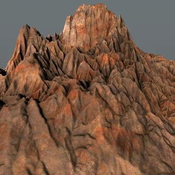 Prehistoric Volcano High Poly 3D Model 3D Model
