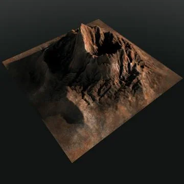 Prehistoric Volcano Low Poly 3D Model 3D Model