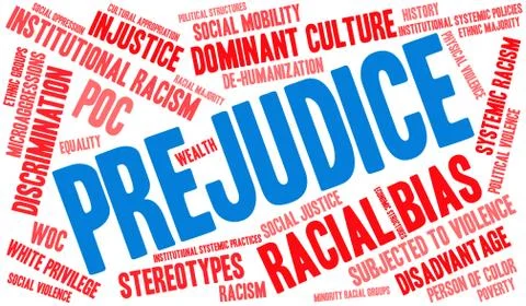 Prejudice Word Cloud Illustrazione stock