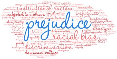 Prejudice Word Cloud Stock Illustration