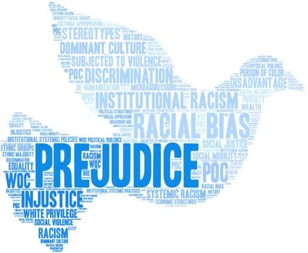 Prejudice Word Cloud Stock Illustration