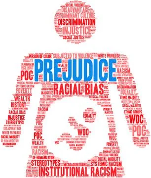 Prejudice Word Cloud Stock Illustration
