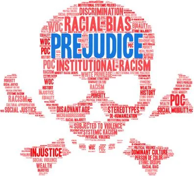 Prejudice Word Cloud Stock Illustration