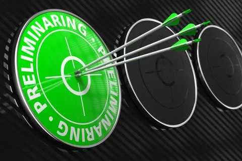 Preliminaring Concept on Green Target. Stock Illustration