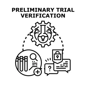 Preliminary trial verification process for scientific research イラスト素材