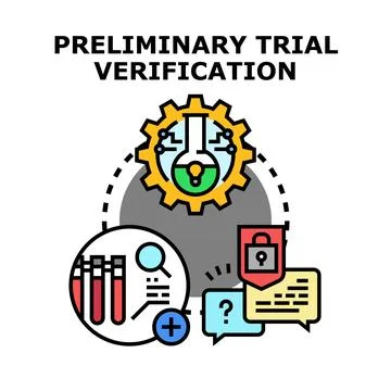 Preliminary trial verification process for scientific research 스톡 일러스트