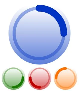 Preloader, buffer shapes, symbols. editable vector illustration Stockillustratie