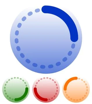 Preloader, buffer shapes, symbols. editable vector illustration Illustrazione stock