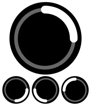 Preloader, buffer shapes, symbols. editable vector illustration Illustrazione stock